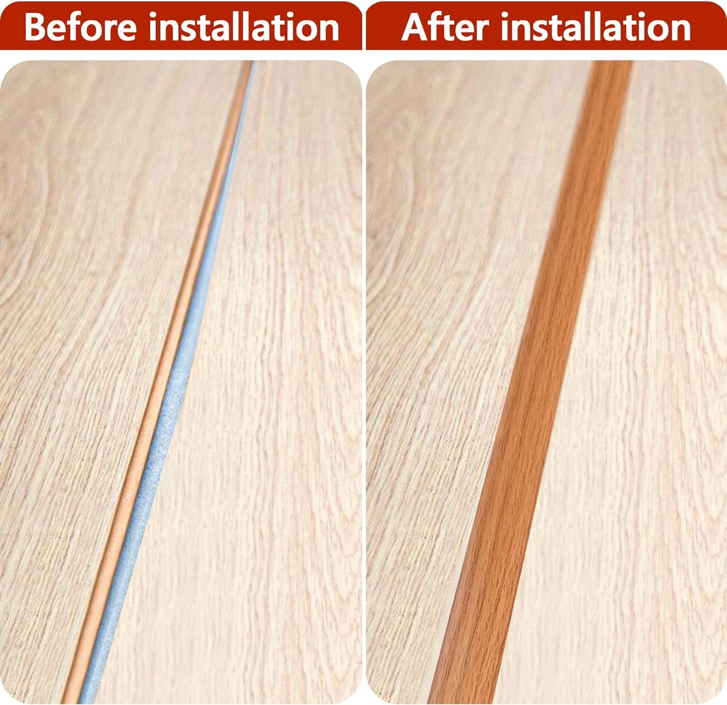 10Ft Floor Transition Strip Self Adhesive Carpet to Tile Floor Edging Trim PVC Threshold Strips, Peel and Stick Floor Joining Strip Suitable for Threshold Height Less than 5Mm (Light Brown Coffee)