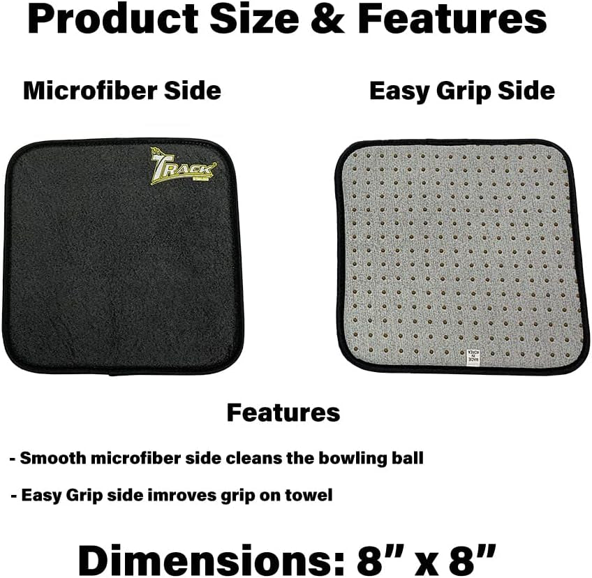 .Com Track Easy Grip Microfiber Shammy Bowling Towel - Available in Multiple Quantities