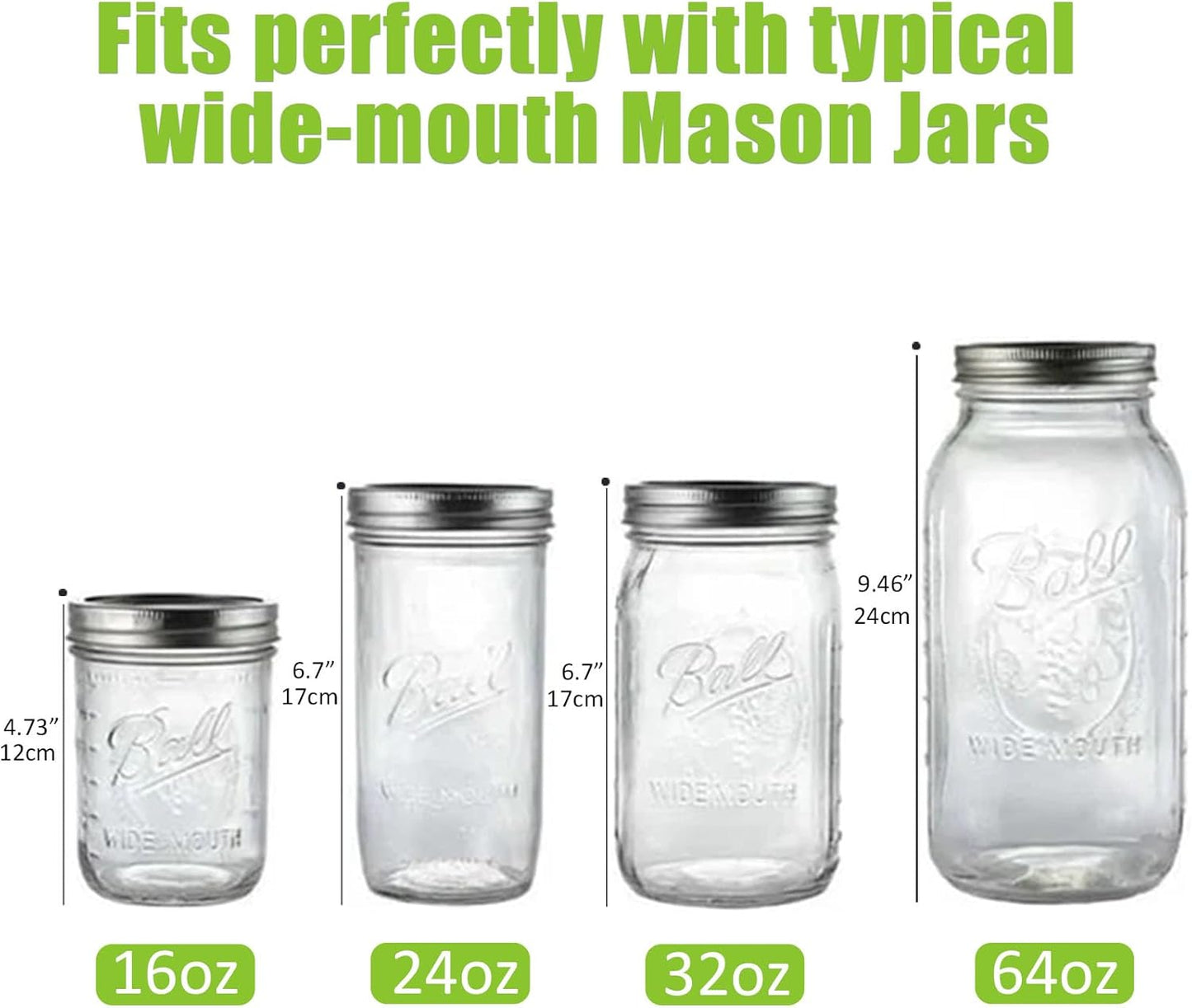 5-Pack Glass Fermentation Weights with Easy Grip Handle and Unique Texture Design for Large Wide Mouth Mason Jars